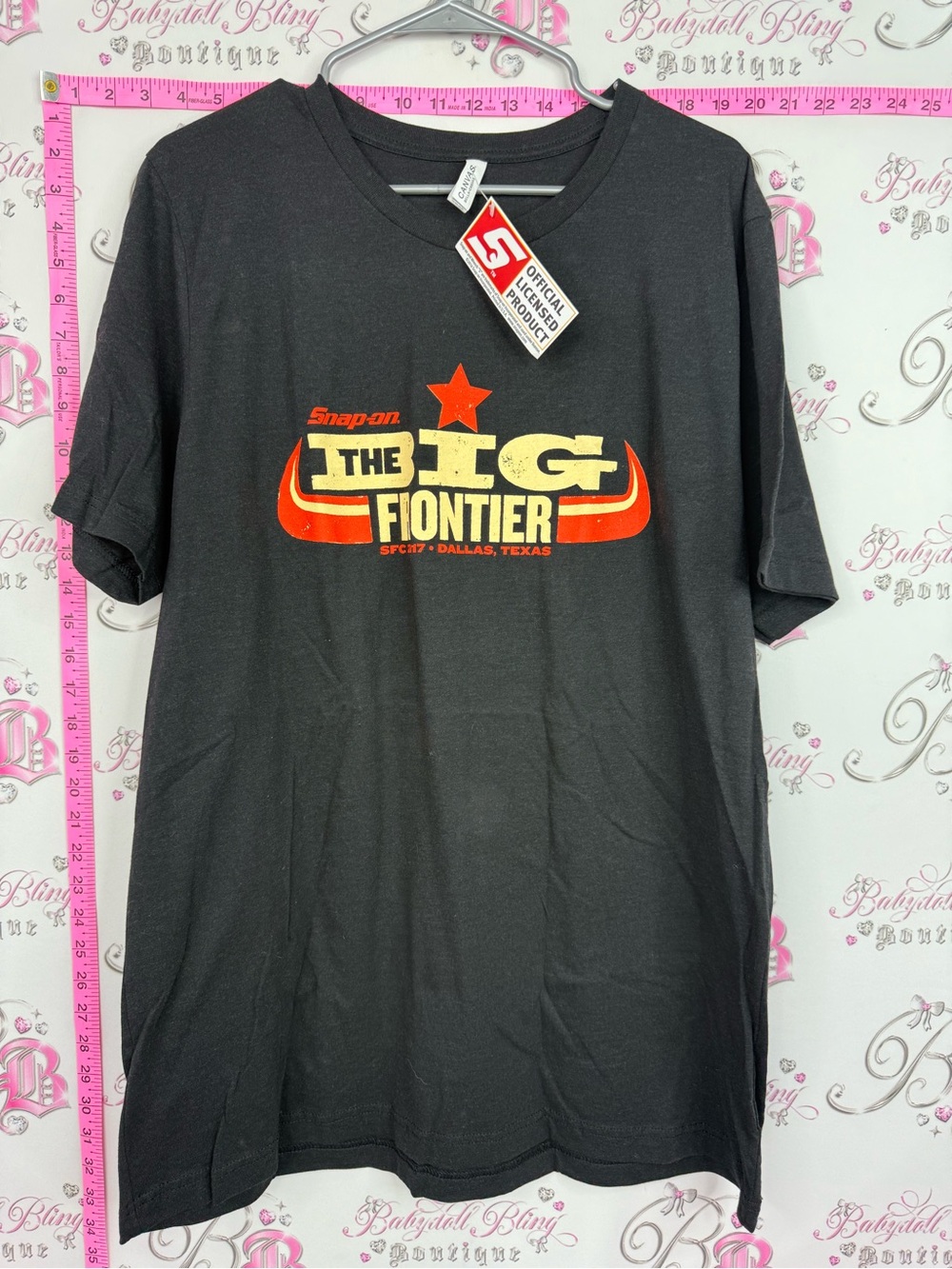 Snap-on The Big Frontier Short Sleeve Tee - Black with Red/Yellow Graphic new